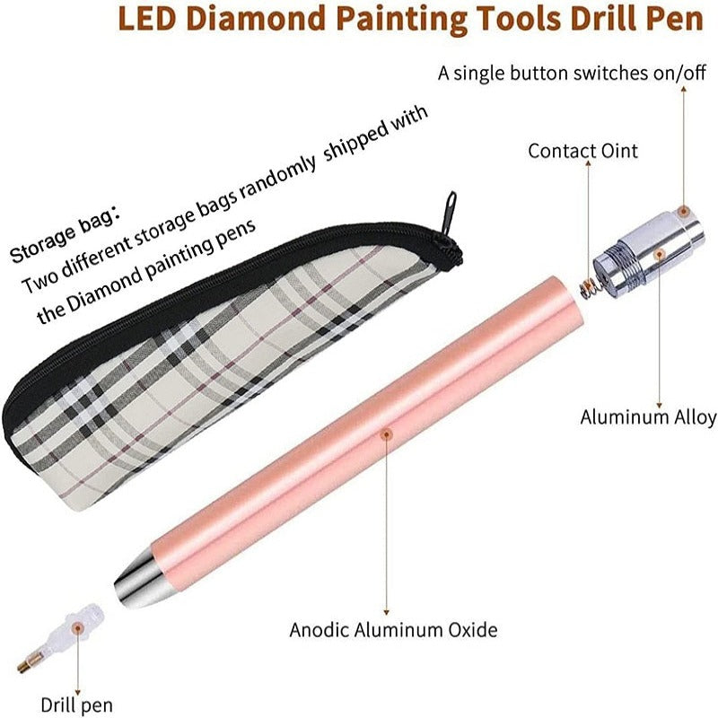 diamond painting pens with light