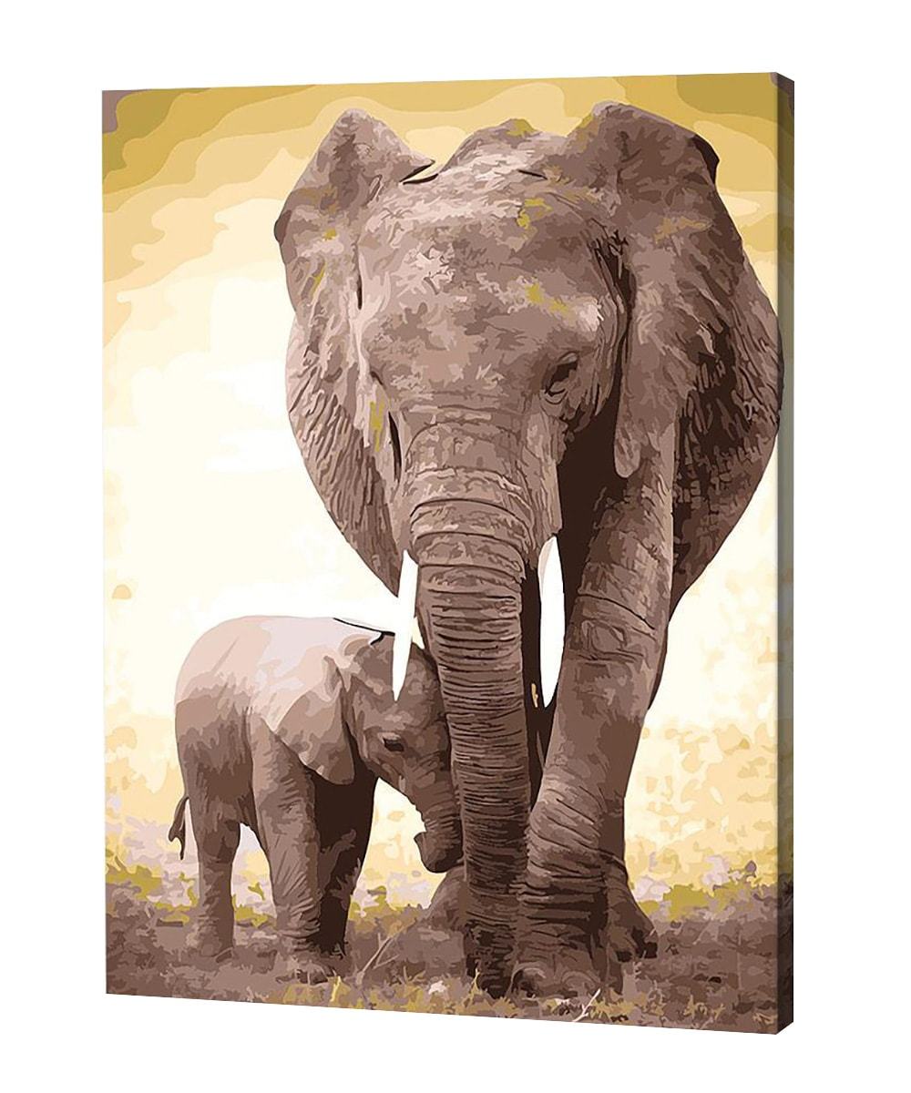 Miłość matki słonia | Haft Diamentowy