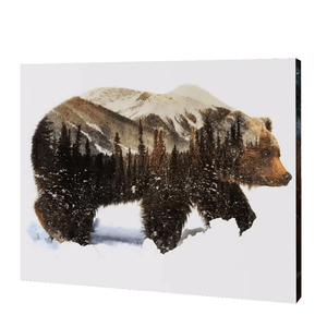 Niedźwiedź w lesie | Haft Diamentowy