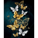 Załaduj obraz do przeglądarki galerii, Złoty motyl | Haft Diamentowy
