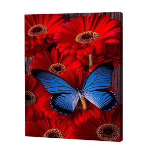 Motyl w kwiatach | Haft Diamentowy