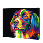 Załaduj obraz do przeglądarki galerii, Kolorowa twarz psa | Haft Diamentowy
