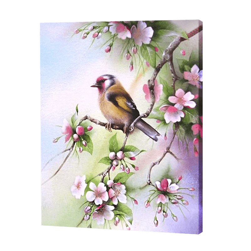 Ciesząc się wiosennym ptakiem | Haft Diamentowy