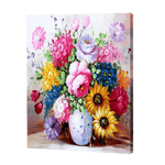 Załaduj obraz do przeglądarki galerii, Wielokolorowe kwiaty w wazonie | Haft Diamentowy
