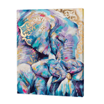 Załaduj obraz do przeglądarki galerii, Pastelowy słoń z cielętami | Haft Diamentowy
