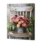 Załaduj obraz do przeglądarki galerii, Różowe kwiaty w  wiadrze | Haft Diamentowy
