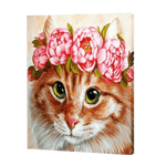 Załaduj obraz do przeglądarki galerii, Różowy wieniec na kota  | Haft Diamentowy
