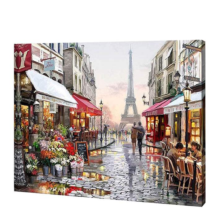 Deszczowy w Paryżu | Haft Diamentowy