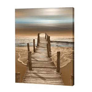 Plaża o zachodzie słońca | Haft Diamentowy