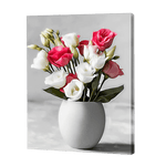 Załaduj obraz do przeglądarki galerii, Białe i różowe róże w Vsae | Haft Diamentowy
