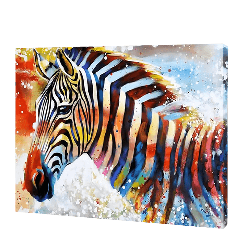 Kolorowa zebra | Haft Diamentowy
