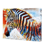 Załaduj obraz do przeglądarki galerii, Kolorowa zebra | Haft Diamentowy
