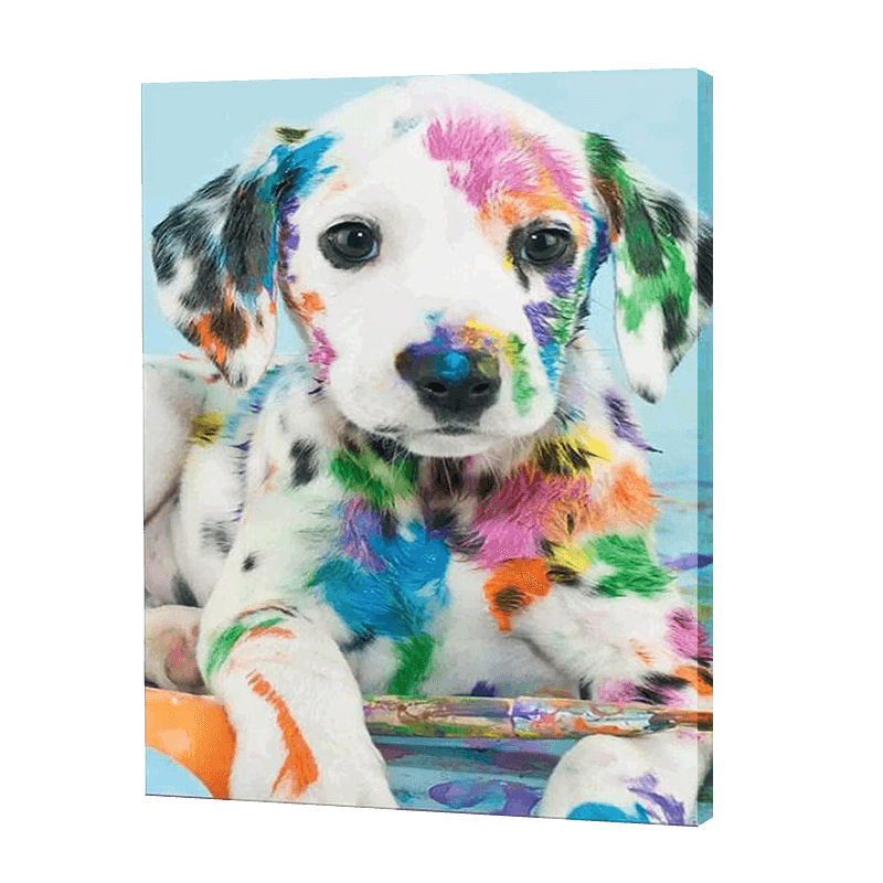 Malowany pies | Haft Diamentowy