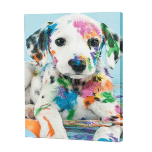 Malowany pies | Haft Diamentowy
